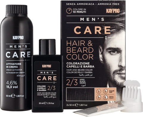 Набір для фарбування волосся і бороди Чорний KAYPRO MEN'S CARE Hair & Beard Color 2/3 Black 10946 фото