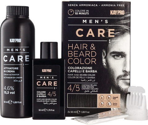 Набір для фарбування волосся і бороди Темно-каштановий KAYPRO MEN'S CARE Hair & Beard Color 4/5 Dark Brown 10943 фото