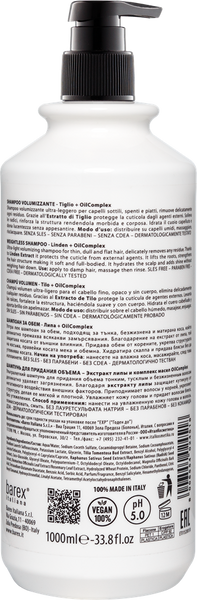 Шампунь для об'єму BAREX OLIOSETA VOLUME 1000 мл 12710 фото