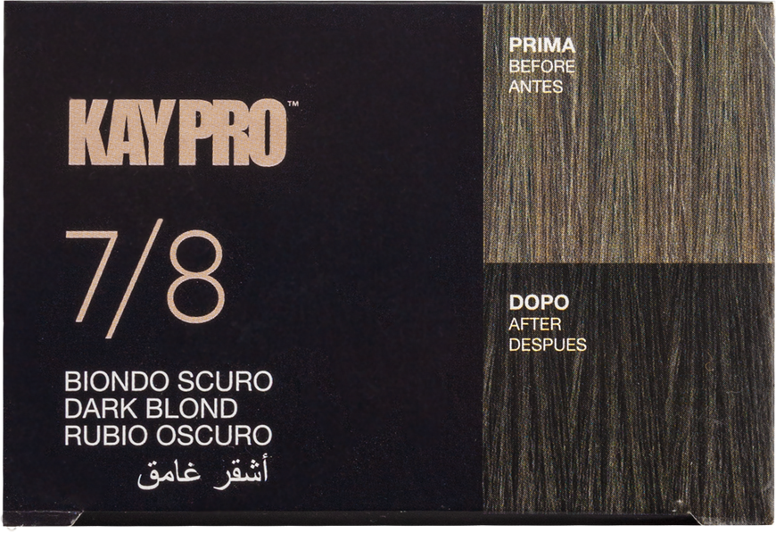 Набор для окрашивания волос и бороды Темный блондин KAYPRO MEN'S CARE Hair & Beard Color 7/8 Dark Blond 10945 фото