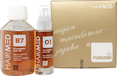 Набір для блиску волосся Шампунь B7 200 мл + Олія O1 30 мл HAIRMED 11866 фото