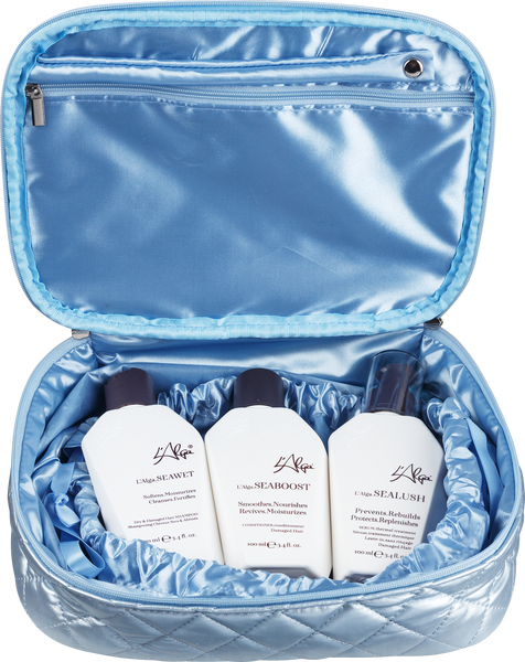 НАБОР1 L'Alga Seamore Beauty (шампунь 100 мл + кондиционер100 мл + сыворотка 100 мл + косметичка) 9951 фото