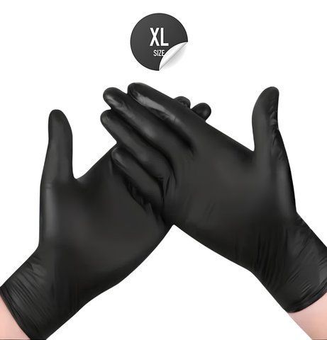 Одноразові нітрилові рукавички для фарбування (чорний розмір XL) 1233425 фото