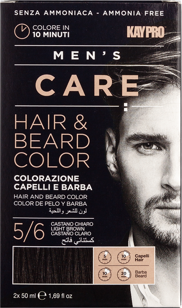 Набор для окрашивания волос и бороды Светло-каштановый KAYPRO MEN'S CARE Hair & Beard Color 5/6 Light Brown 10944 фото